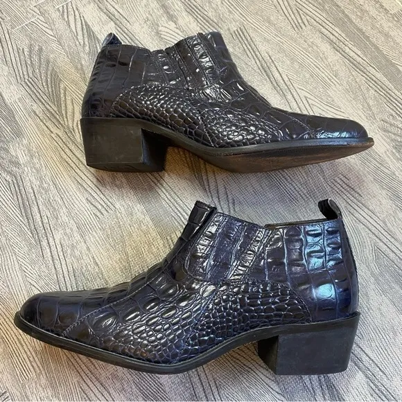 Stacy Adams “Sandino” Crocodile Embossed Boots