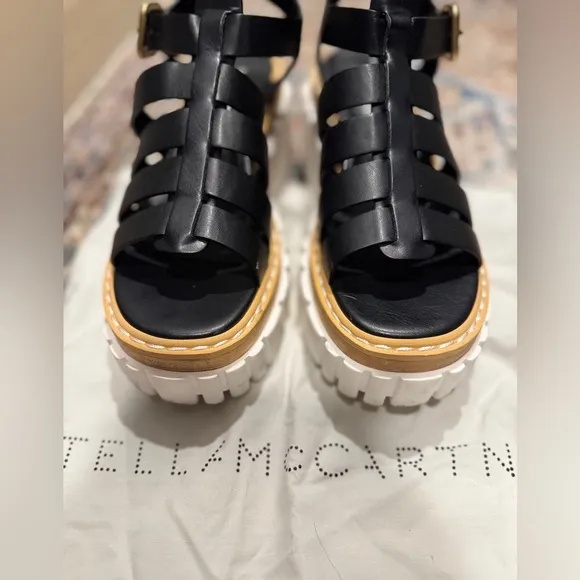 Stella McCartney Black Emilie Gladiator Heeled Sandals