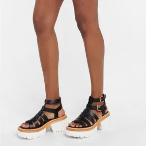 Stella McCartney Black Emilie Gladiator Heeled Sandals