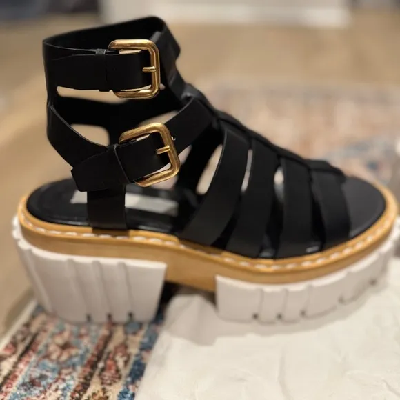 Stella McCartney Black Emilie Gladiator Heeled Sandals