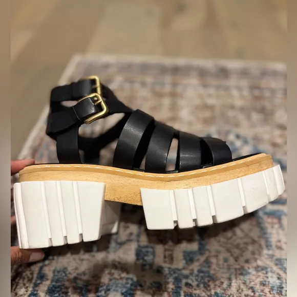 Stella McCartney Black Emilie Gladiator Heeled Sandals