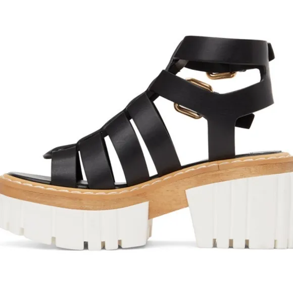 Stella McCartney Black Emilie Gladiator Heeled Sandals