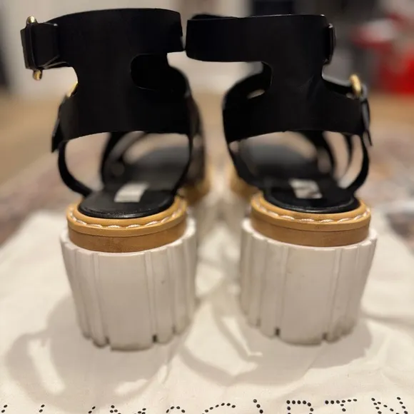 Stella McCartney Black Emilie Gladiator Heeled Sandals