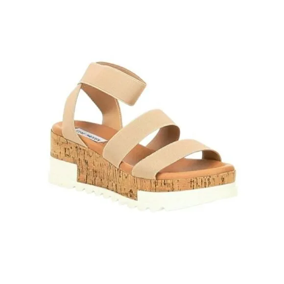 Steve Madden BANDI Elastic Platform Sandals Size 8.5