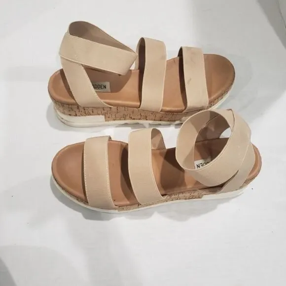 Steve Madden BANDI Elastic Platform Sandals Size 8.5