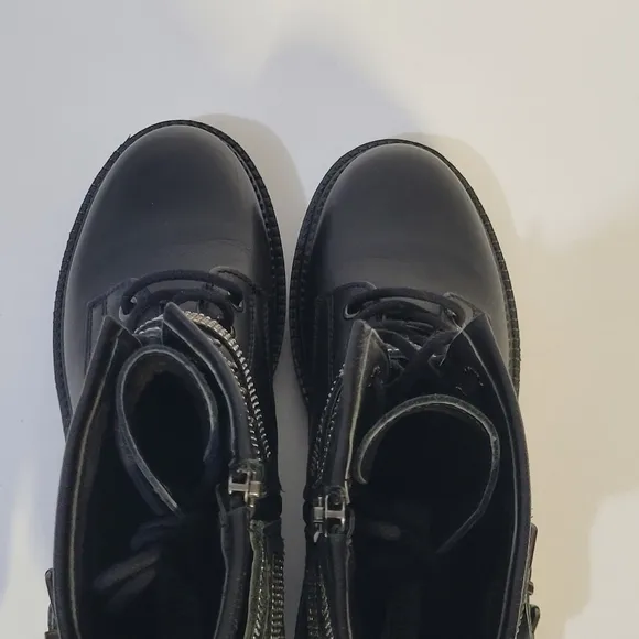 Steve Madden Captain Rhinestone Lug Sole Combat Boots