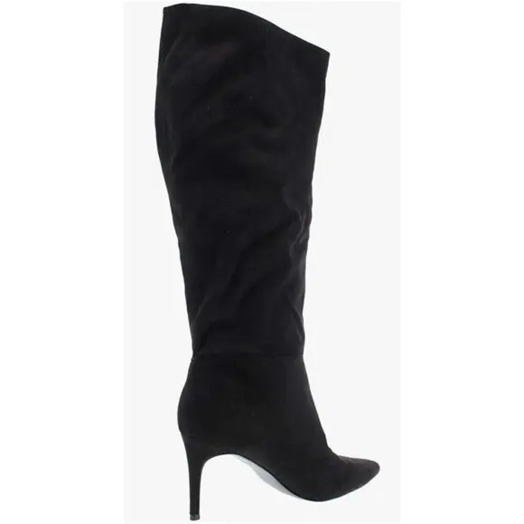 STEVE MADDEN Kinga Pointed Toe Knee-High Pull-on Boots in Black Size 8 NWOB