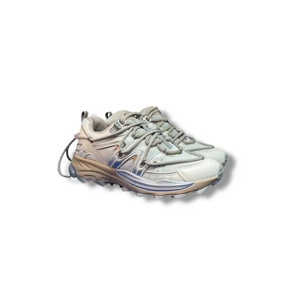 Steve Madden Watts Sneakers Women's 8 Beige Mesh Chunky Trail Bungee Cord Lace
