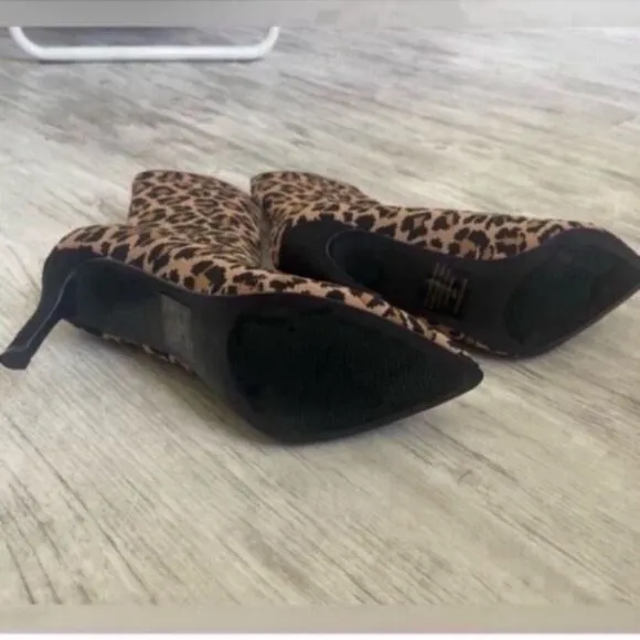 Steve Madden Leopard Print Stiletto Ankle Boots Size 6