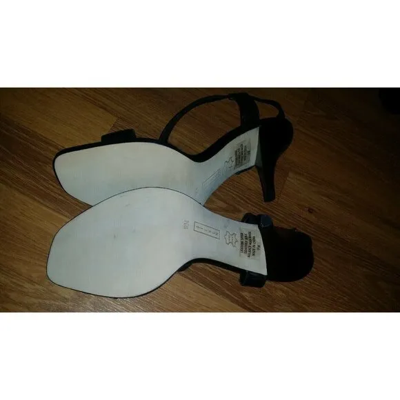 Steven Steve Madden Leather Heels Shoes Sandals Black Women's 9 US New In Box