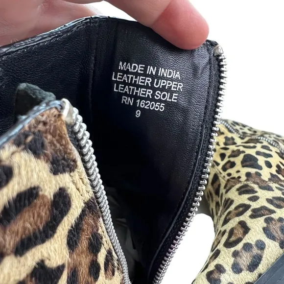 Straight To Hell Leopard Print Women’s Size 9 Ankle Boots