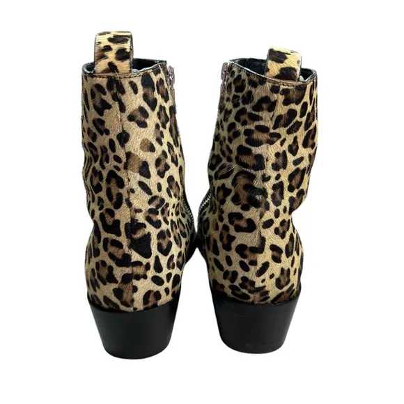 Straight To Hell Leopard Print Women’s Size 9 Ankle Boots