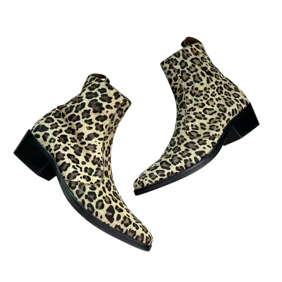 Straight To Hell Leopard Print Women’s Size 9 Ankle Boots