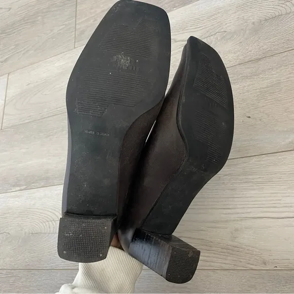 Stuart Weitzman Boots leather square toe ankle womens Brown size 8 classic chic