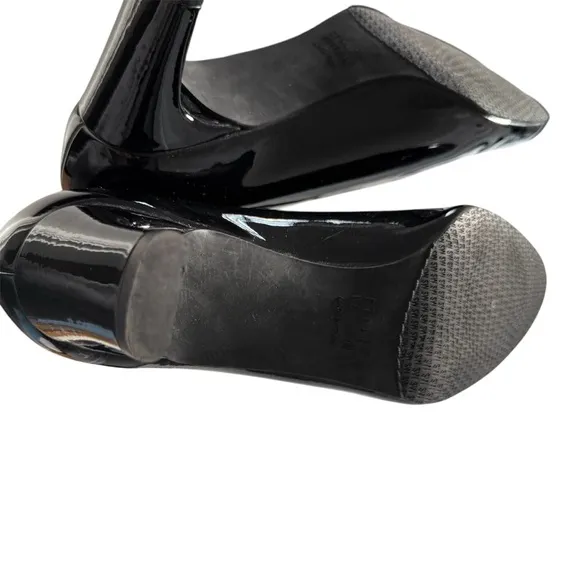 Stuart Weitzman Chic Pump Black Patent Leather Size 8.5