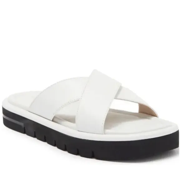 Stuart Weitzman Elodie Leather Slide Sandal Womens Size 6