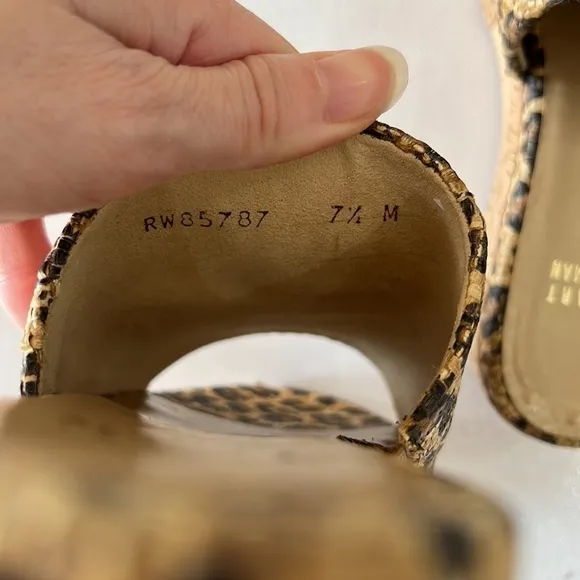 Stuart Weitzman Flat-out Leopard and Cork Platform Wedge in size 7.5 M