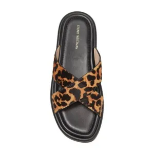 Stuart Weitzman Shoes  Elodie Cross Lug Slide Sandal In Leopard Print size 7