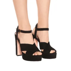 STUART WEITZMAN  Suede Platform Sandals