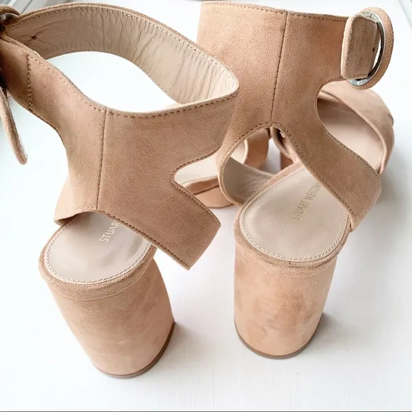 STUART WEITZMAN  Suede Platform Sandals