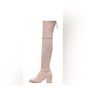 Stuart Weitzman Tieland  Pink suede Over-the-Knee Women's Boots 7.5