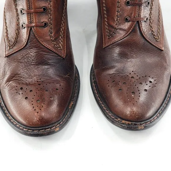 STUART WEITZMAN Vintage Brown Leather Laced Oxford Style Boots