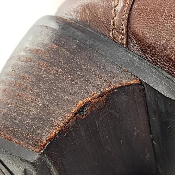 STUART WEITZMAN Vintage Brown Leather Laced Oxford Style Boots