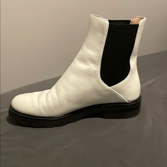 Stuart Weitzman Women's White Ankle Boots
