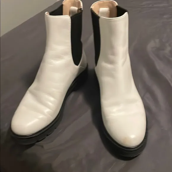 Stuart Weitzman Women's White Ankle Boots