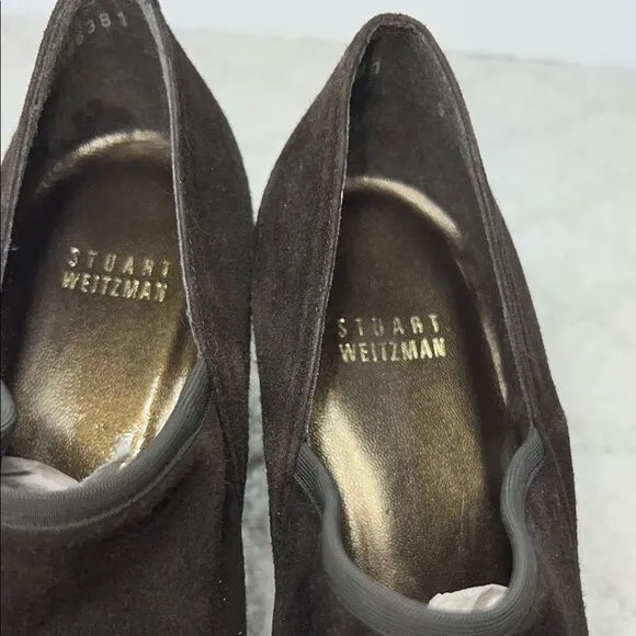 Stuart Weitzman Chic Brown Suede Heeled Shoes Size 9N