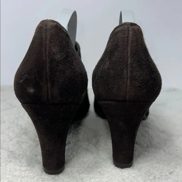 Stuart Weitzman Chic Brown Suede Heeled Shoes Size 9N