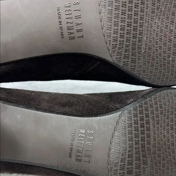 Stuart Weitzman Chic Brown Suede Heeled Shoes Size 9N