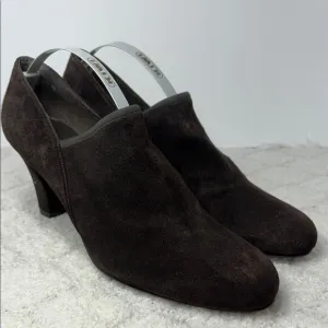 Stuart Weitzman Chic Brown Suede Heeled Shoes Size 9N