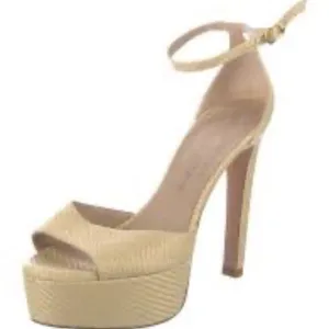Stuart Weitzman Women's Straw Platform Sandals Sz 9