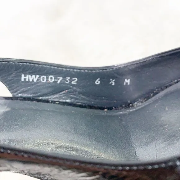 Stuart Weitzman Black Patent Leather Platform Heel