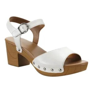 Style &amp; Co Women's Anddreas Platform Block Heel Sandals White Size 7 1/2