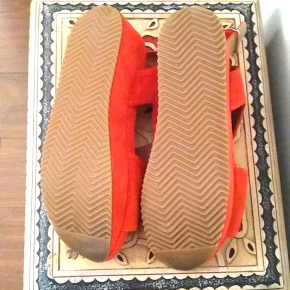 Suede platform sandals 8