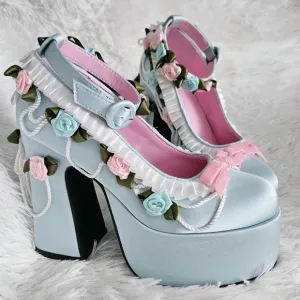 Sugar Thrillz: Distinguished Delight Platform Mary Jane Heels, Sz 8, BNIB