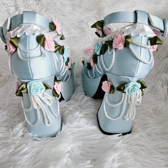 Sugar Thrillz: Distinguished Delight Platform Mary Jane Heels, Sz 8, BNIB