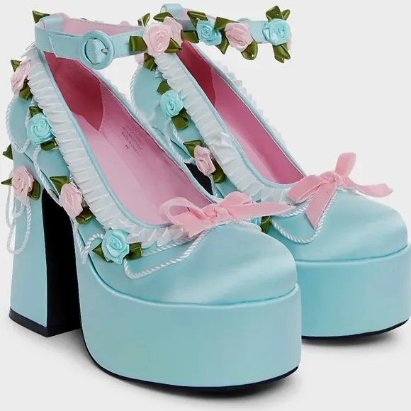 Sugar Thrillz: Distinguished Delight Platform Mary Jane Heels, Sz 8, BNIB