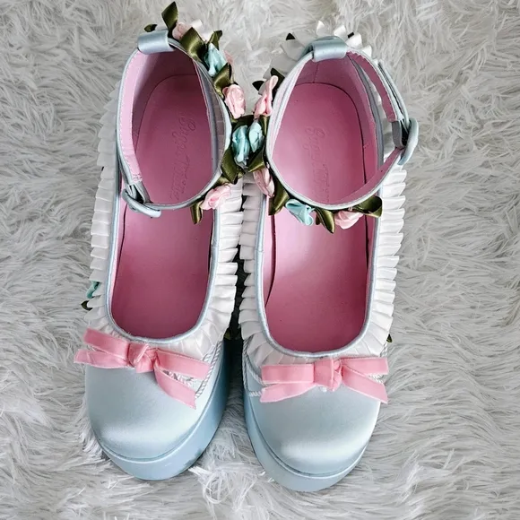 Sugar Thrillz: Distinguished Delight Platform Mary Jane Heels, Sz 8, BNIB