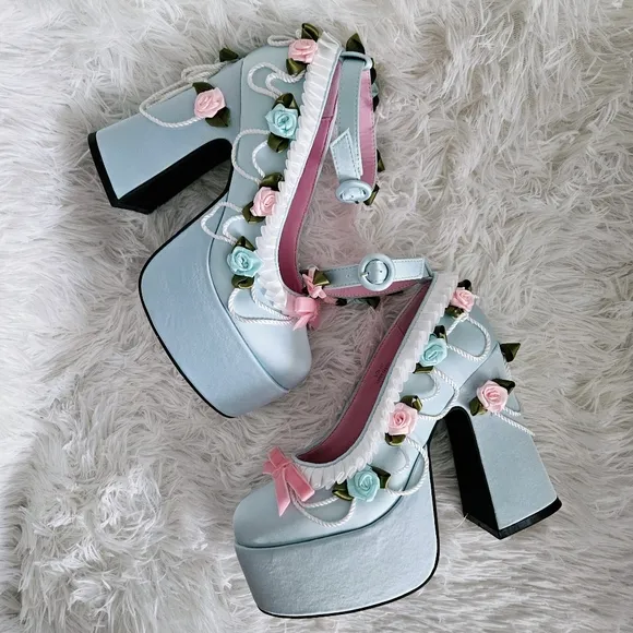 Sugar Thrillz: Distinguished Delight Platform Mary Jane Heels, Sz 8, BNIB