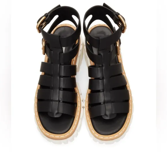 🚨SUPER SALE🚨 Stella McCartney Black Emilie Gladiator Heeled Sandals