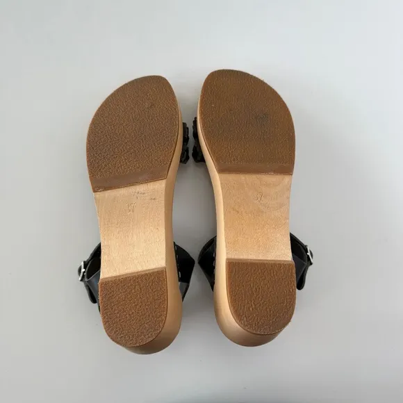 Swedish Hasbeens Tanja Debutant Black Sandals size 37
