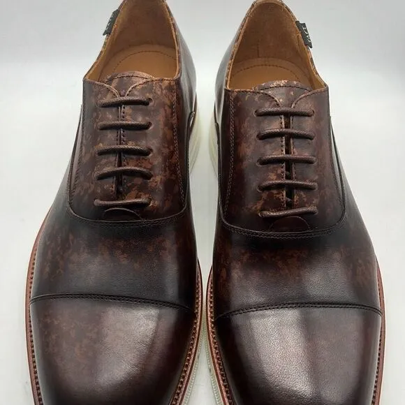 Taft cap toe Lace up espresso Model 102 leather Men dress shoes - Men 10.5 New