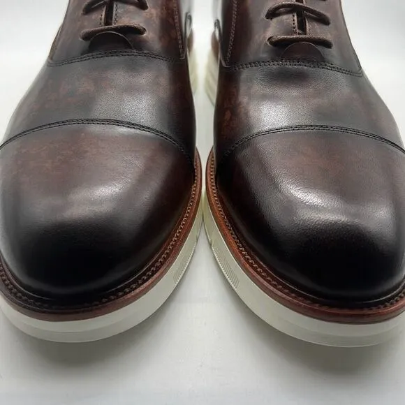Taft cap toe Lace up espresso Model 102 leather Men dress shoes - Men 10.5 New