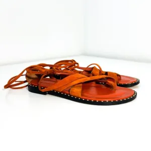 Tamara Mellon Sandals 35 Geo Suede Womens Gladiator Studded Capsule Luxury Boho