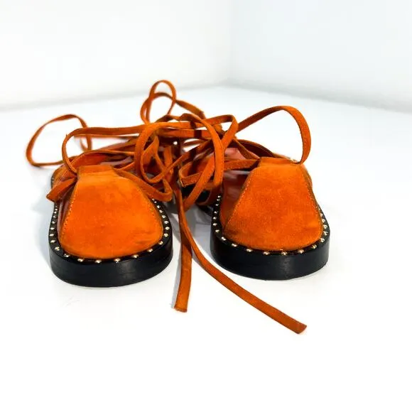 Tamara Mellon Sandals 35 Geo Suede Womens Gladiator Studded Capsule Luxury Boho