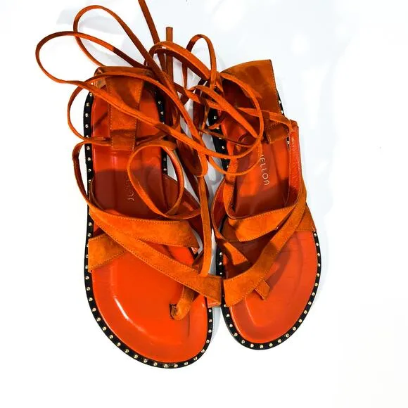 Tamara Mellon Sandals 35 Geo Suede Womens Gladiator Studded Capsule Luxury Boho