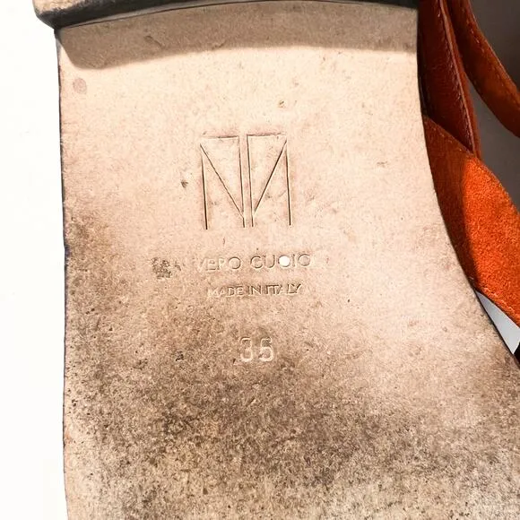 Tamara Mellon Sandals 35 Geo Suede Womens Gladiator Studded Capsule Luxury Boho